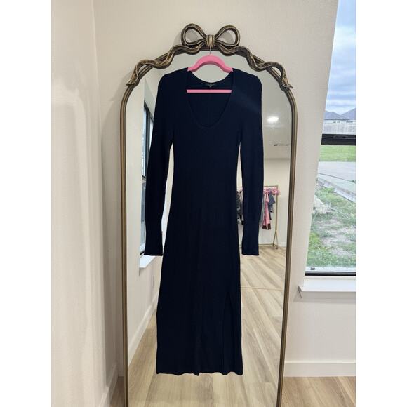 rag & bone Dresses & Skirts - Rag & Bone Sunny Ribbed Midi Dress Blue Size M